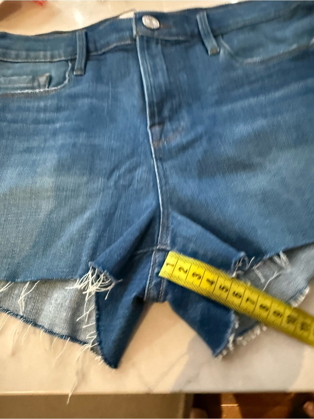 Frame Denim Le Cutoff Frayed Hem Shorts in Clintwood - Picture 8 of 8